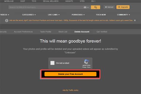 delete my pornhub account|Pornhub.com